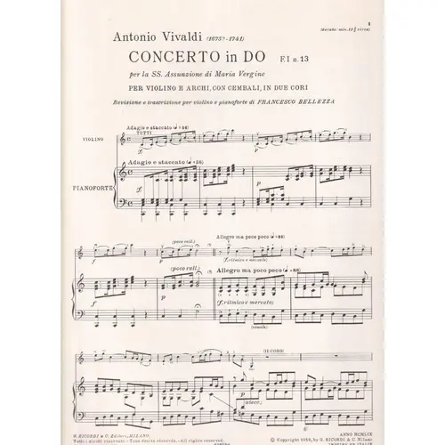 Concerto In Do - F.I N.13