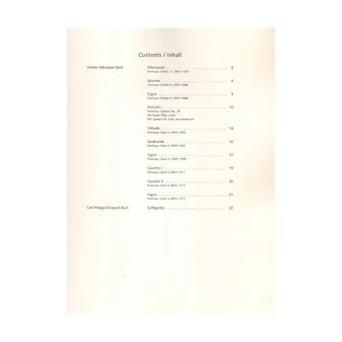 Bach For Treble Recorder