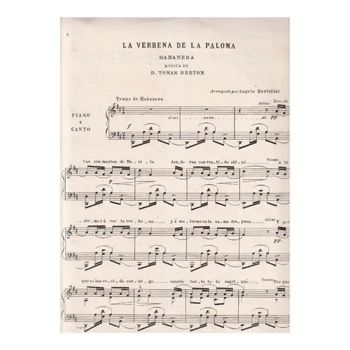 La Verbena De La Paloma  - Habanera  (Edição Antiga)