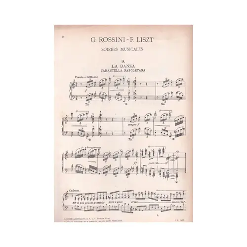 La Danza - Tarantela Napolitana para piano