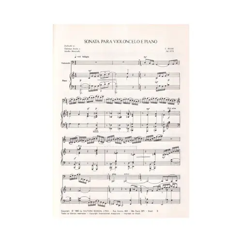 Sonata Para Violoncelo E Piano