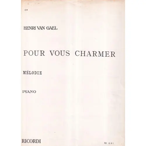 Pour Vous Charmer
