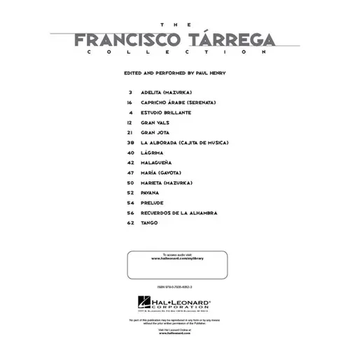 Francisco Tarrega Collection