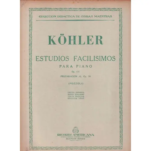 Estudios Facilisimos - Op.151  (Edição Antiga)