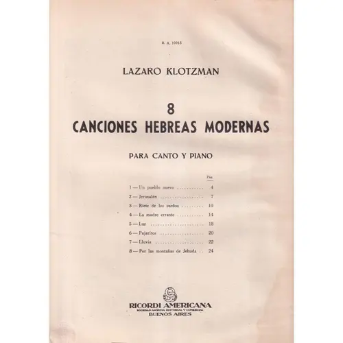 8 Canciones Hebreas Modernas