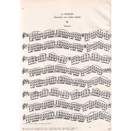 Escola da técnica do violino Op.1 parte 4