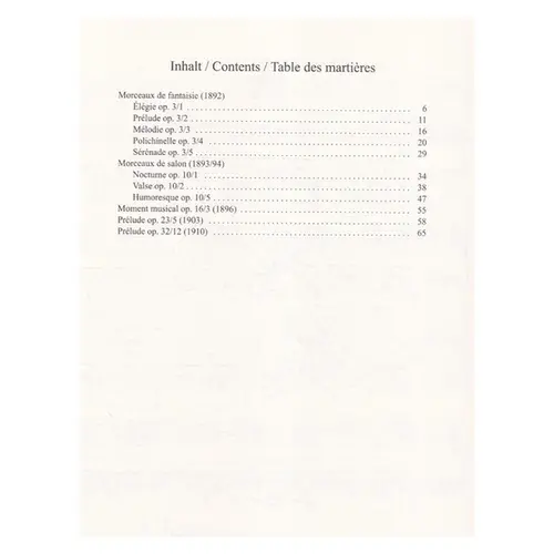Rachmaninoff - Schott Piano Collection