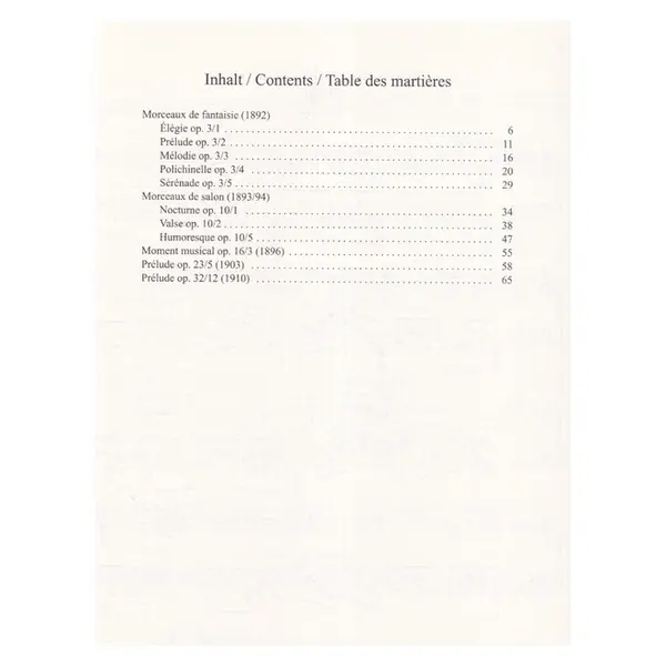 Rachmaninoff - Schott Piano Collection