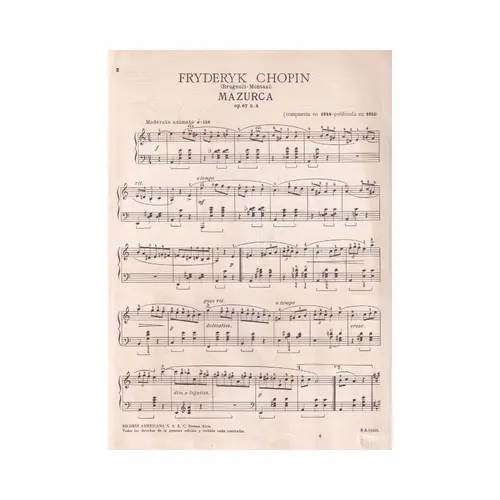Mazurca - Op.67 N.4  (Edição Antiga)