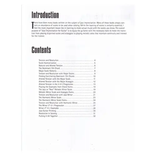 Jazz Improvisation For Guitar