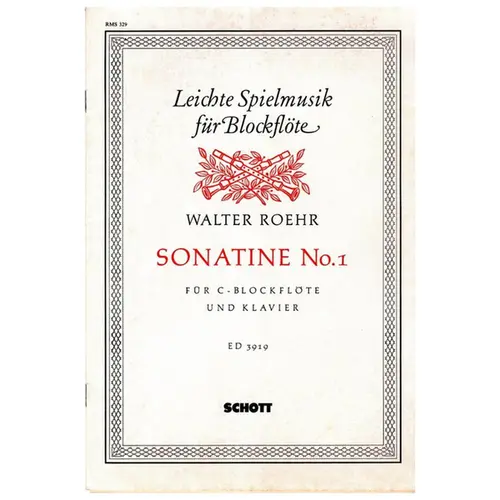 Sonatine N.1 For Recorder In C And Piano