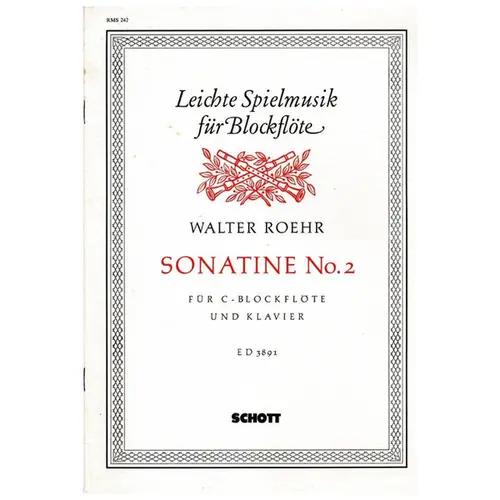 Sonatine N.2 Fur C Blockflote Und Klavier