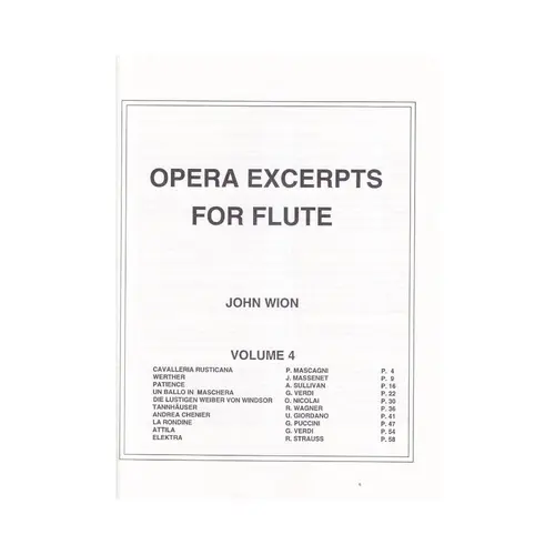 Opera Excerpts For Flute Vol.4