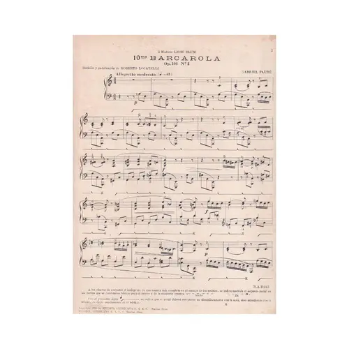Barcarola N.10 - Op.104 N.2