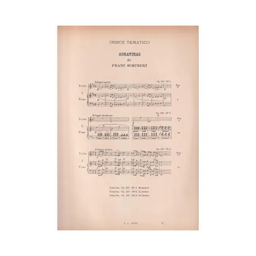 Sonatinas Para Violino E Piano - Op.137  (Edição Antiga)