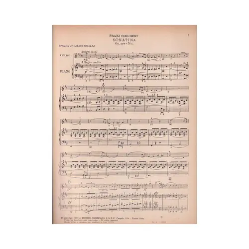 Sonatinas Para Violino E Piano - Op.137  (Edição Antiga)