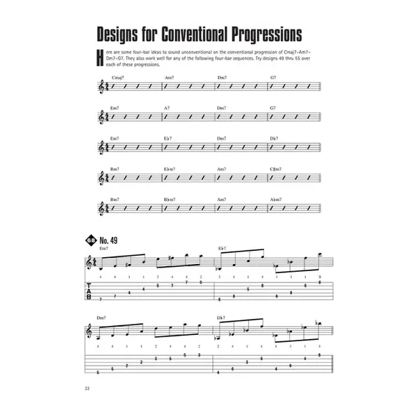 Intervalic designs for jazz guitar