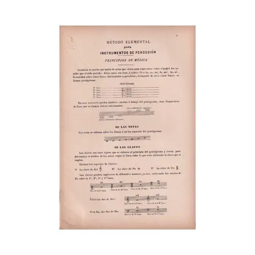 Metodo Para Los Instr. De Percusion  (Edição Antiga)