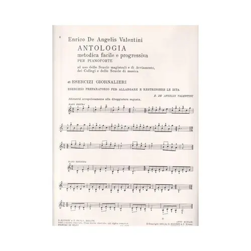 Antologia Metodica Facile E Progressiva