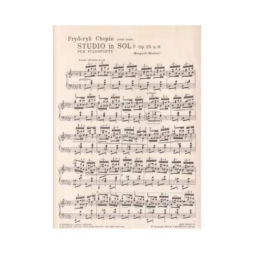 Studio In Sol Bemol - Op.25 N.9