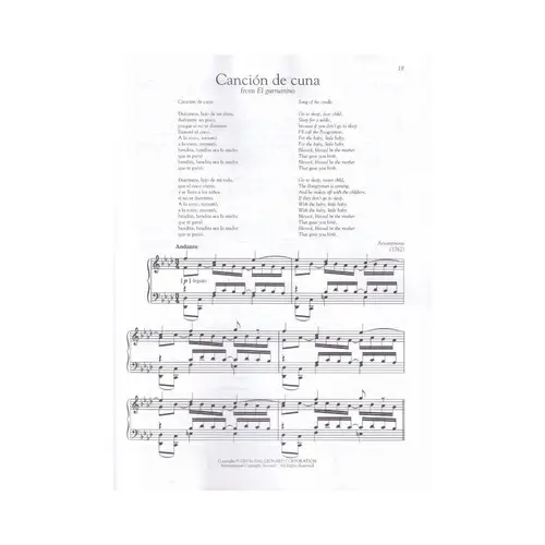 Anthology Of Spanish Song - Low voice