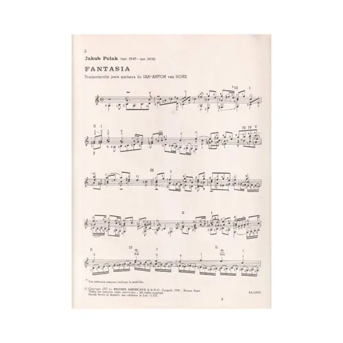 Fantasia Y Branle para guitarra
