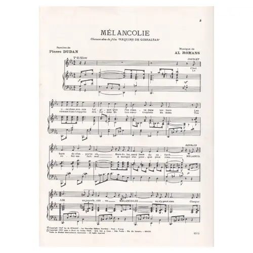 Melancolie - Canção