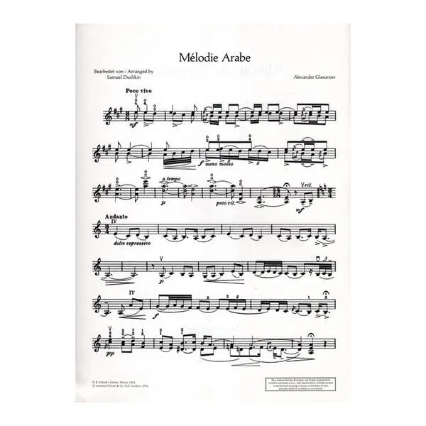 Mélodie Arabe - violine und piano