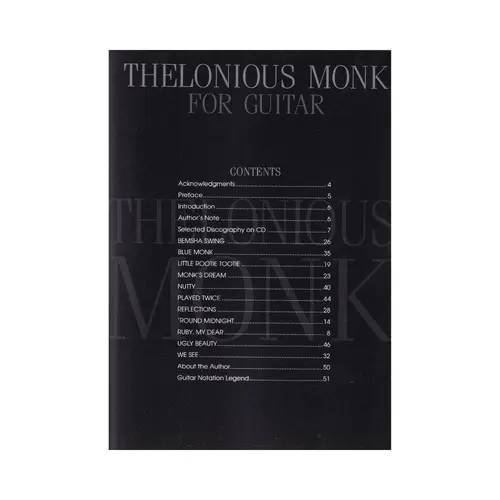 Thelonious Monk For Guitar