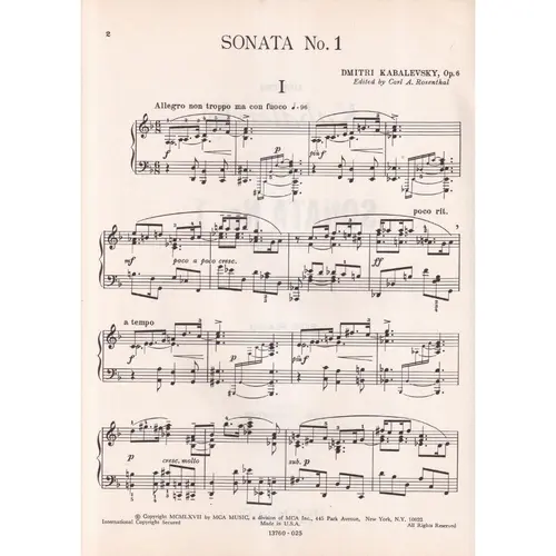 Sonata N.1 - Opus 6