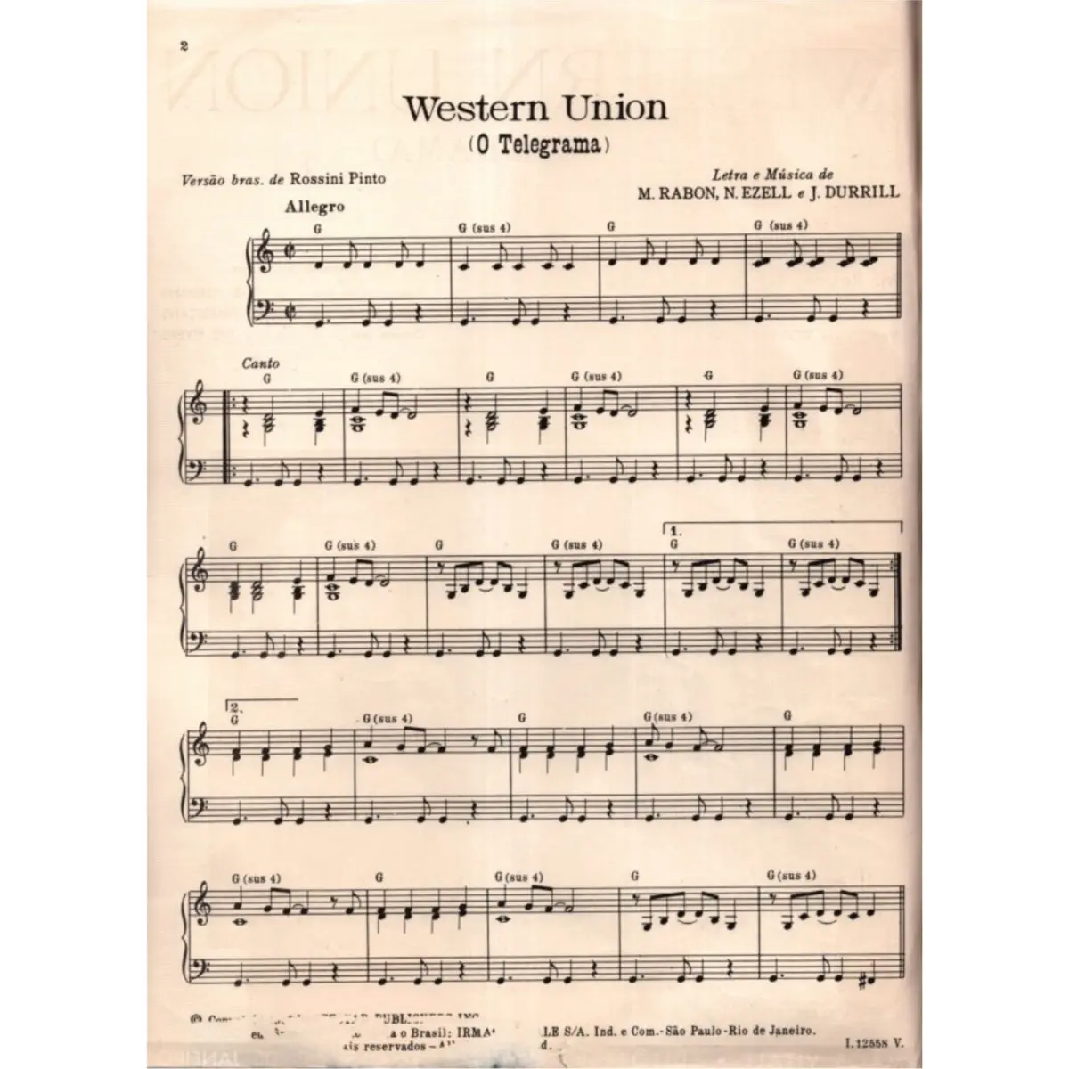 Western Union (O Telegrama)  (Edição Antiga)