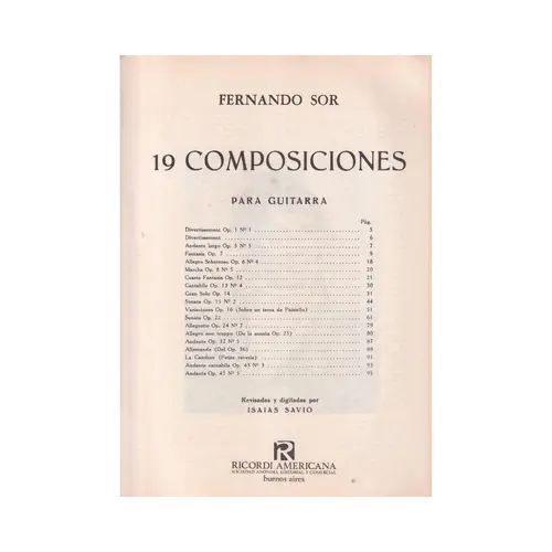 19 Composiciones Para Guitrra