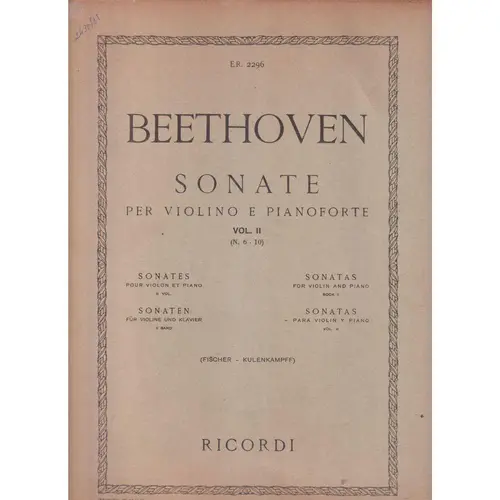 Sonate Per Violino - Vol.2 (6-10)