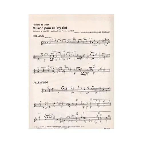 Musica Para El Rey Sol