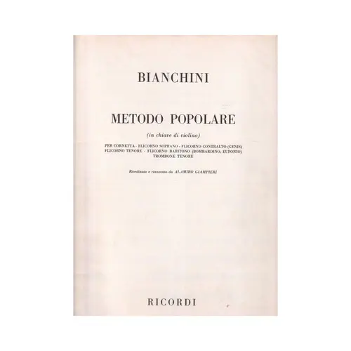 Metodo Popolare Per Corneta  (Chave De Violino)