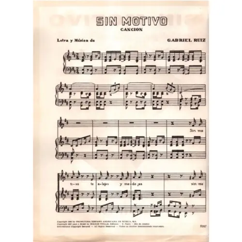 Sin Motivo - Cancion Bolero