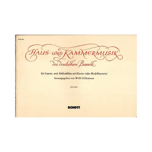 Haus Und Kammermusik Des Deutschen Barock