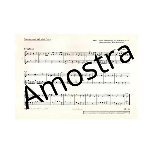 Haus Und Kammermusik Des Deutschen Barock