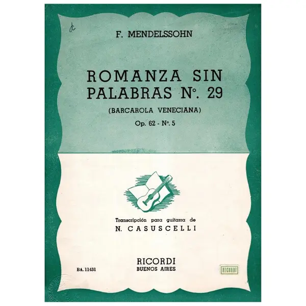 Romanza Sin Palabras N.29 - Op.62 N5