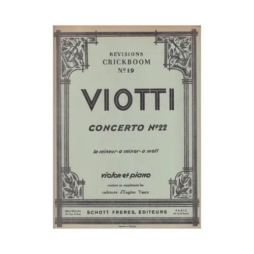 Concerto N.22 La Mineur   (Edição Antiga)