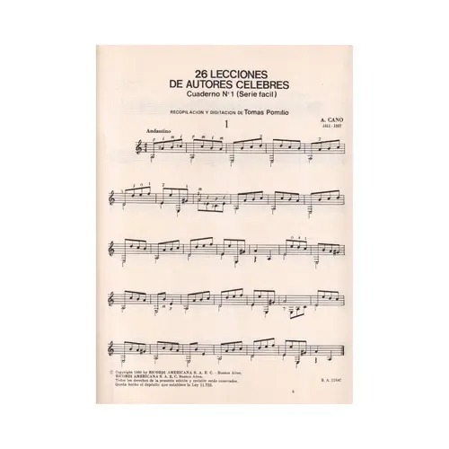 26 Lecciones De Autores Celebres - Vol.1 - Exemplar Antigo