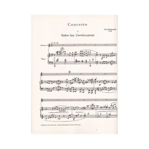 Concerto For Clarinet In A