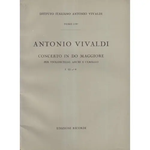 Concerto In Do Mag - Tomo 218 - F.Iii N.8  (Pr 768)