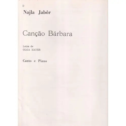 Canção Bárbara