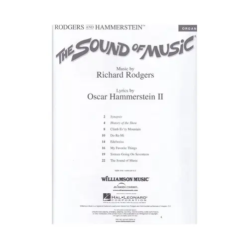 The Sound Of Music  -Organ Adventure Series