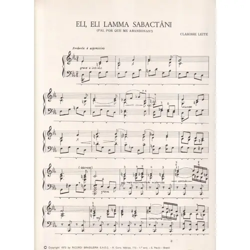 Eli, Eli Lamma Sabactani