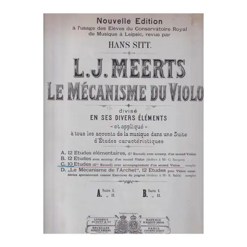 10 Etudes - Le Mecanisme Du Violon  (Edição Antiga)