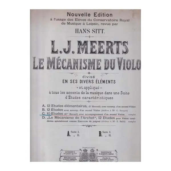 10 Etudes - Le Mecanisme Du Violon  (Edição Antiga)