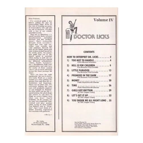 Doctor Licks - Vol.4 +K7