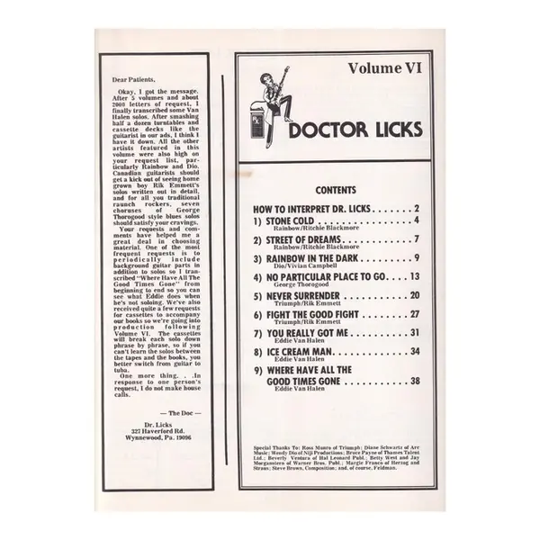 Doctor Licks - Vol.6  +K7